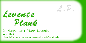 levente plank business card